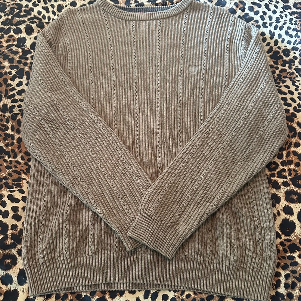 Chaps Ralph Lauren Men's Tan Crewneck Sweater